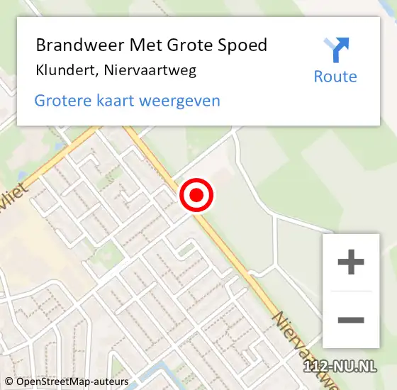 Locatie op kaart van de 112 melding: Brandweer Met Grote Spoed Naar Klundert, Niervaartweg op 13 juni 2023 14:03