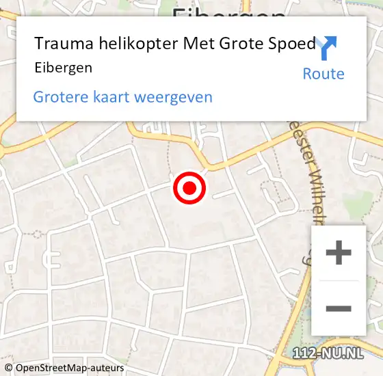 Locatie op kaart van de 112 melding: Trauma helikopter Met Grote Spoed Naar Eibergen op 13 juni 2023 18:26