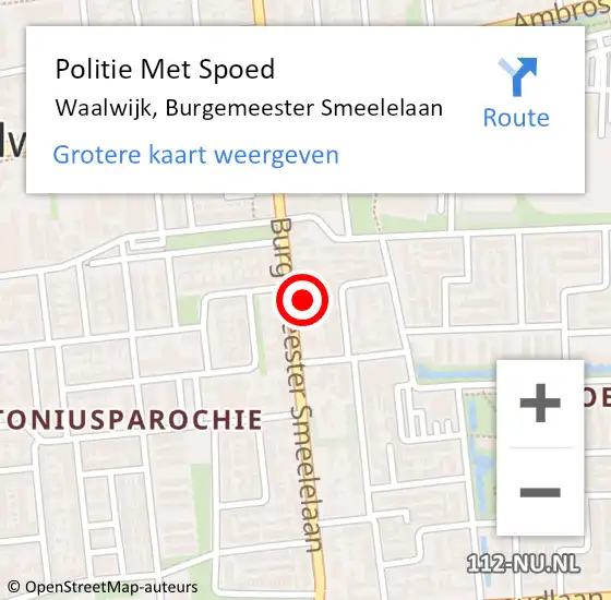Locatie op kaart van de 112 melding: Politie Met Spoed Naar Waalwijk, Burgemeester Smeelelaan op 14 juni 2023 09:34
