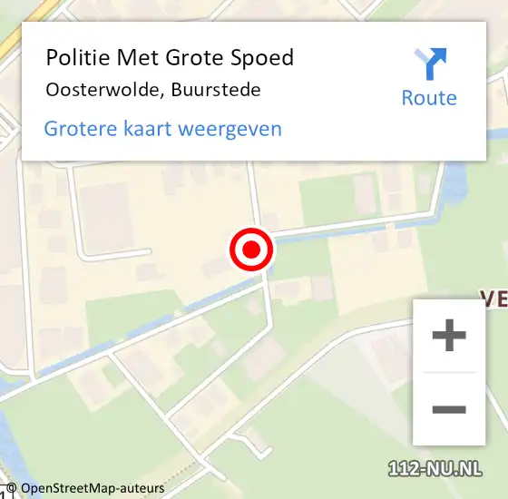 Locatie op kaart van de 112 melding: Politie Met Grote Spoed Naar Oosterwolde, Buurstede op 14 juni 2023 10:58