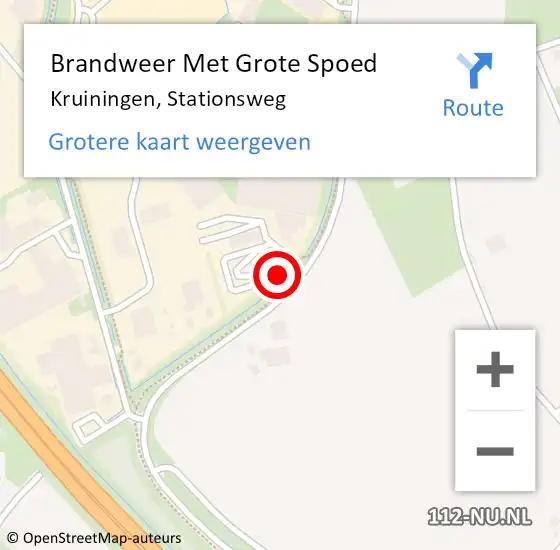 Locatie op kaart van de 112 melding: Brandweer Met Grote Spoed Naar Kruiningen, Stationsweg op 14 juni 2023 12:46