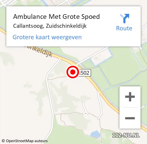 Locatie op kaart van de 112 melding: Ambulance Met Grote Spoed Naar Callantsoog, Zuidschinkeldijk op 14 juni 2023 18:29