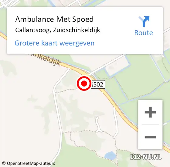 Locatie op kaart van de 112 melding: Ambulance Met Spoed Naar Callantsoog, Zuidschinkeldijk op 14 juni 2023 18:30