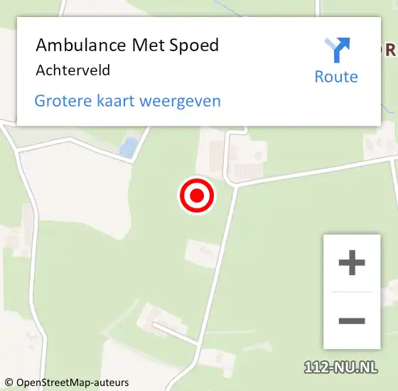 Locatie op kaart van de 112 melding: Ambulance Met Spoed Naar Achterveld op 14 juni 2023 19:45