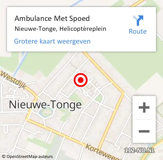 Locatie op kaart van de 112 melding: Ambulance Met Spoed Naar Nieuwe-Tonge, Helicoptèreplein op 14 juni 2023 20:14