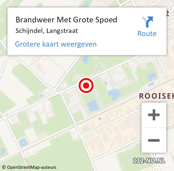 Locatie op kaart van de 112 melding: Brandweer Met Grote Spoed Naar Schijndel, Langstraat op 14 juni 2023 22:02