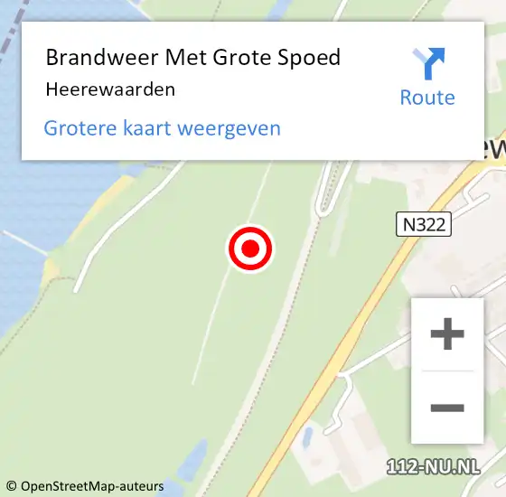 Locatie op kaart van de 112 melding: Brandweer Met Grote Spoed Naar Heerewaarden op 29 augustus 2014 01:31