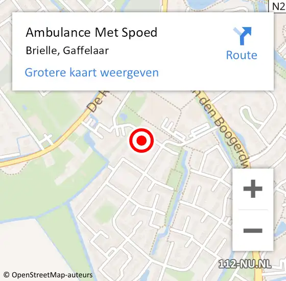 Locatie op kaart van de 112 melding: Ambulance Met Spoed Naar Brielle, Gaffelaar op 15 juni 2023 14:16