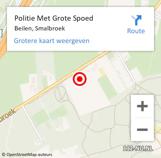 Locatie op kaart van de 112 melding: Politie Met Grote Spoed Naar Beilen, Smalbroek op 15 juni 2023 17:34