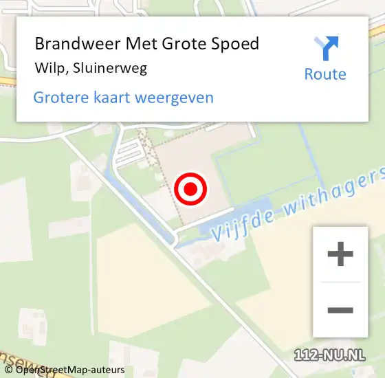 Locatie op kaart van de 112 melding: Brandweer Met Grote Spoed Naar Wilp, Sluinerweg op 15 juni 2023 19:38