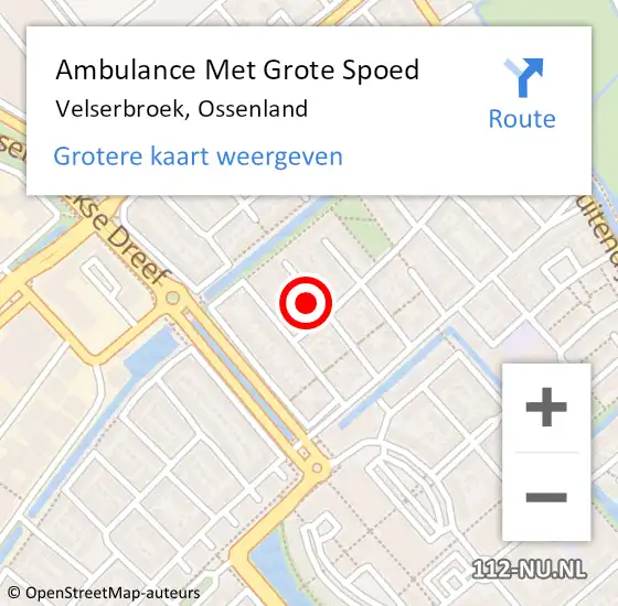 Locatie op kaart van de 112 melding: Ambulance Met Grote Spoed Naar Velserbroek, Ossenland op 15 juni 2023 23:35