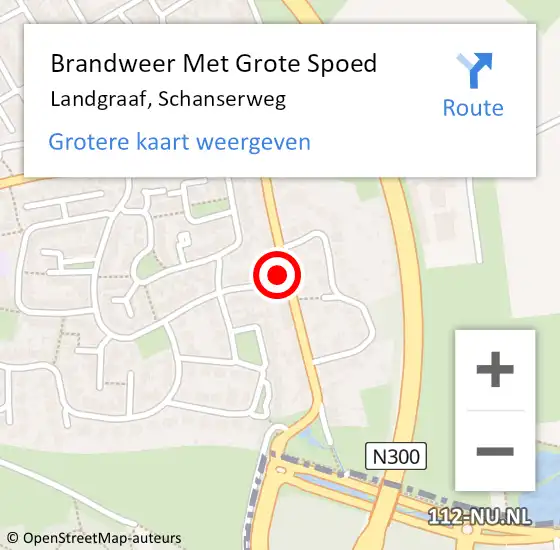 Locatie op kaart van de 112 melding: Brandweer Met Grote Spoed Naar Landgraaf, Schanserweg op 16 juni 2023 01:06