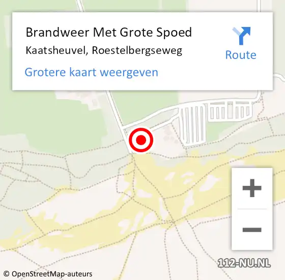 Locatie op kaart van de 112 melding: Brandweer Met Grote Spoed Naar Kaatsheuvel, Roestelbergseweg op 16 juni 2023 01:36