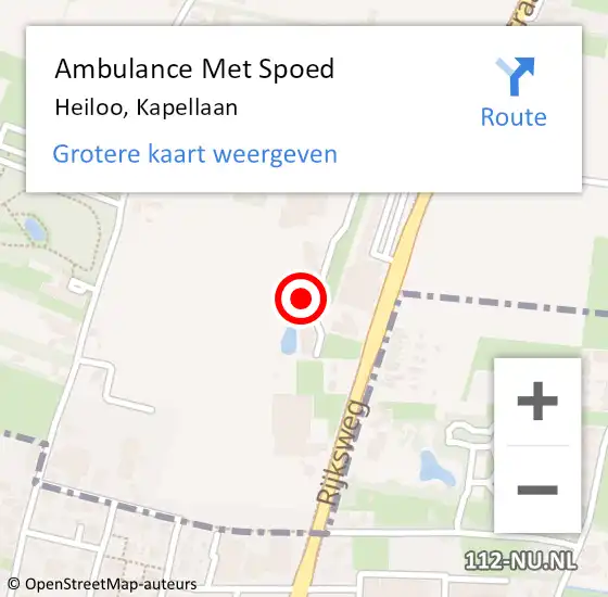 Locatie op kaart van de 112 melding: Ambulance Met Spoed Naar Heiloo, Kapellaan op 16 juni 2023 01:56