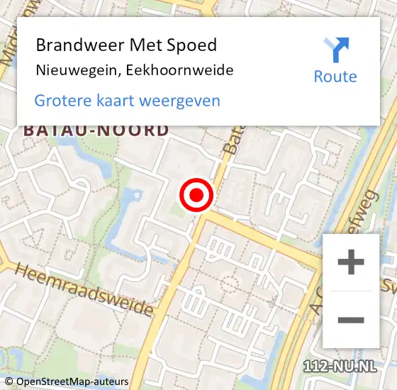 Locatie op kaart van de 112 melding: Brandweer Met Spoed Naar Nieuwegein, Eekhoornweide op 16 juni 2023 12:38