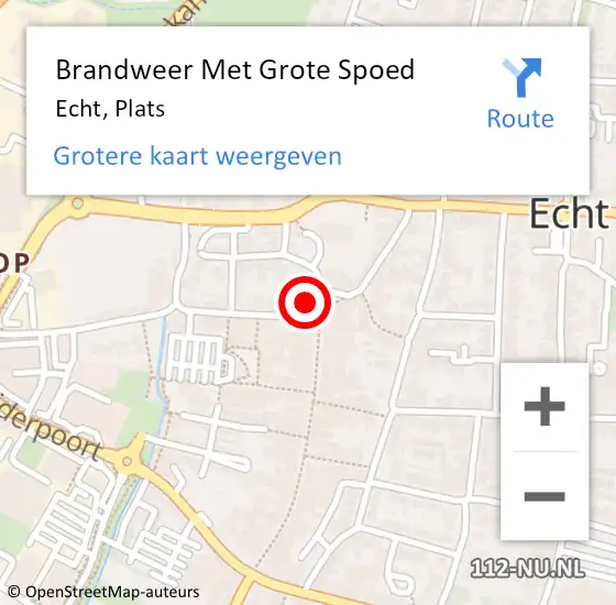 Locatie op kaart van de 112 melding: Brandweer Met Grote Spoed Naar Echt, Plats op 16 juni 2023 12:54