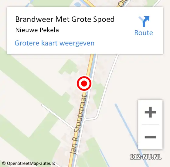 Locatie op kaart van de 112 melding: Brandweer Met Grote Spoed Naar Nieuwe Pekela op 16 juni 2023 12:57