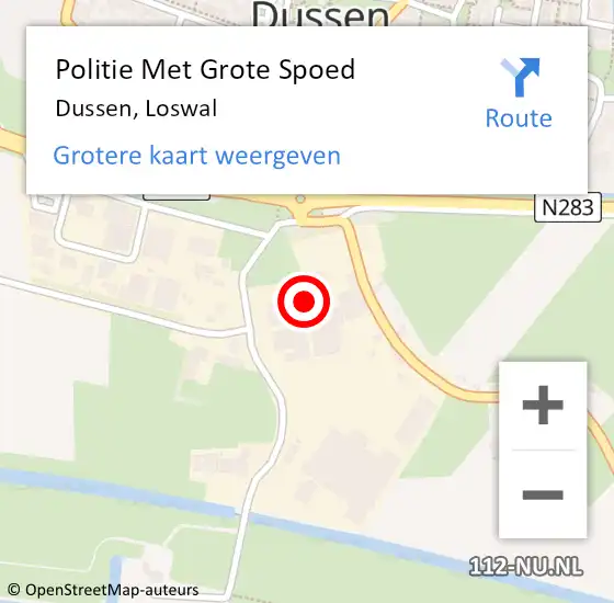 Locatie op kaart van de 112 melding: Politie Met Grote Spoed Naar Dussen, Loswal op 16 juni 2023 16:27