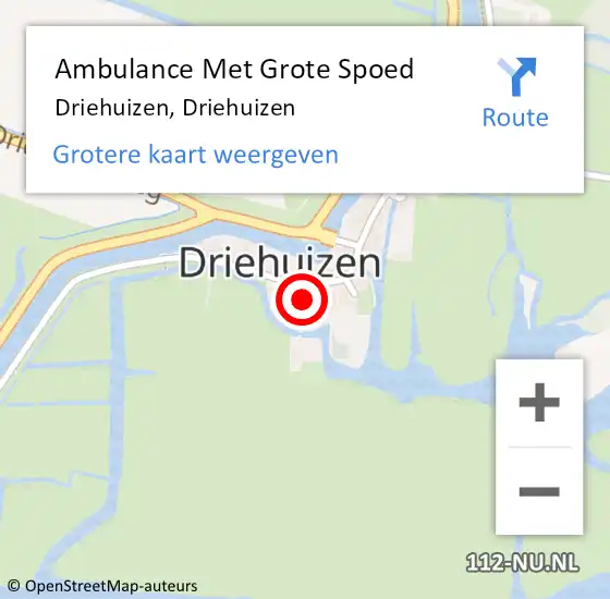 Locatie op kaart van de 112 melding: Ambulance Met Grote Spoed Naar Driehuizen, Driehuizen op 16 juni 2023 16:59