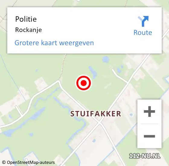 Locatie op kaart van de 112 melding: Politie Rockanje op 16 juni 2023 18:47