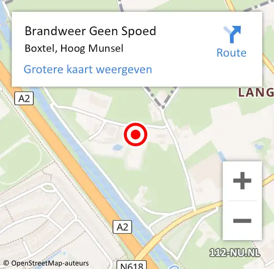 Locatie op kaart van de 112 melding: Brandweer Geen Spoed Naar Boxtel, Hoog Munsel op 16 juni 2023 20:10