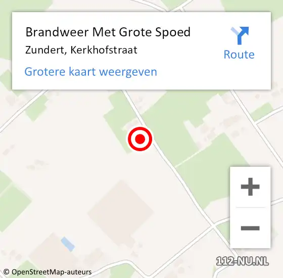 Locatie op kaart van de 112 melding: Brandweer Met Grote Spoed Naar Zundert, Kerkhofstraat op 16 juni 2023 22:29