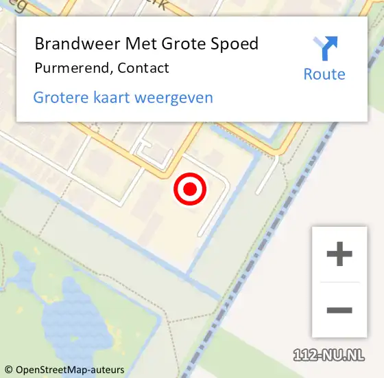 Locatie op kaart van de 112 melding: Brandweer Met Grote Spoed Naar Purmerend, Contact op 16 juni 2023 23:55