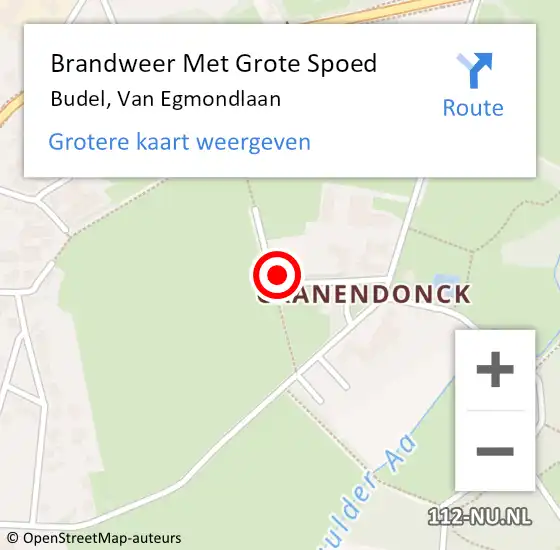 Locatie op kaart van de 112 melding: Brandweer Met Grote Spoed Naar Budel, Van Egmondlaan op 17 juni 2023 02:18