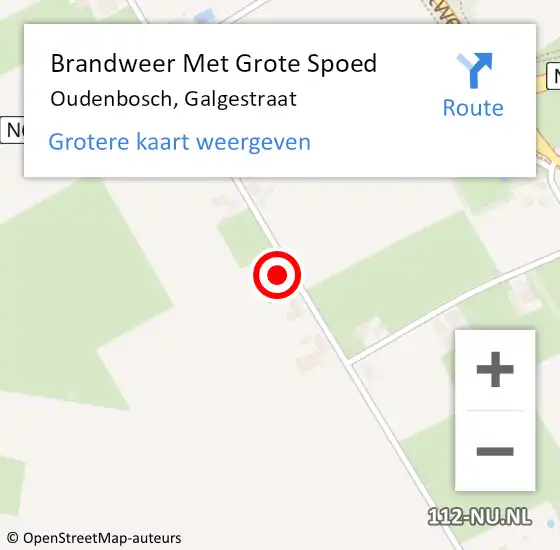 Locatie op kaart van de 112 melding: Brandweer Met Grote Spoed Naar Oudenbosch, Galgestraat op 17 juni 2023 02:18