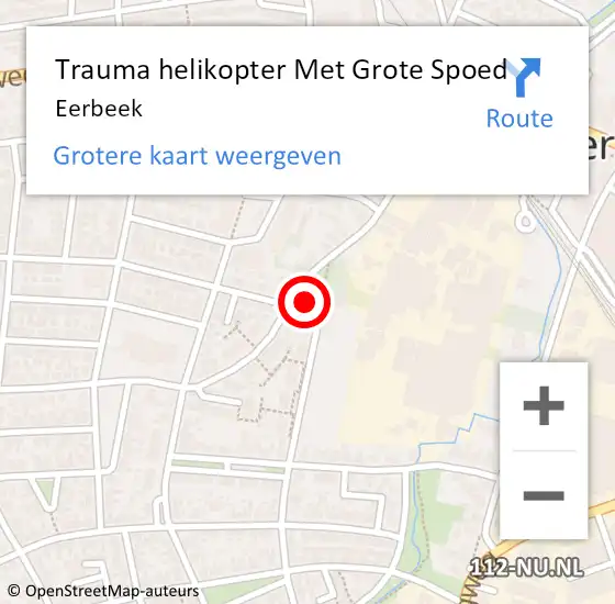 Locatie op kaart van de 112 melding: Trauma helikopter Met Grote Spoed Naar Eerbeek op 17 juni 2023 02:28