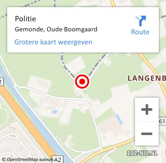 Locatie op kaart van de 112 melding: Politie Gemonde, Oude Boomgaard op 17 juni 2023 03:00