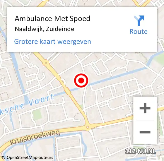 Locatie op kaart van de 112 melding: Ambulance Met Spoed Naar Naaldwijk, Zuideinde op 17 juni 2023 10:53