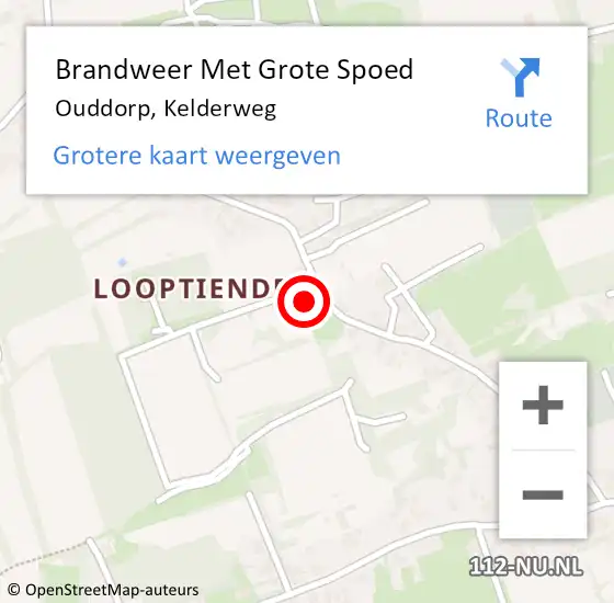 Locatie op kaart van de 112 melding: Brandweer Met Grote Spoed Naar Ouddorp, Kelderweg op 17 juni 2023 12:18