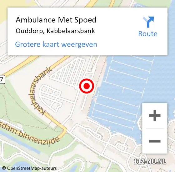 Locatie op kaart van de 112 melding: Ambulance Met Spoed Naar Ouddorp, Kabbelaarsbank op 17 juni 2023 14:49