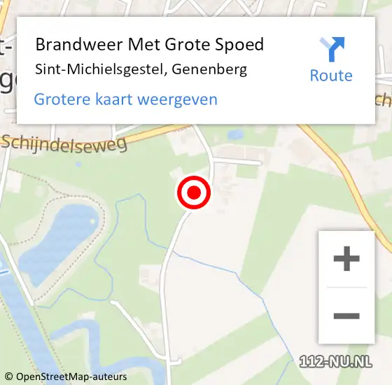 Locatie op kaart van de 112 melding: Brandweer Met Grote Spoed Naar Sint-Michielsgestel, Genenberg op 17 juni 2023 17:40