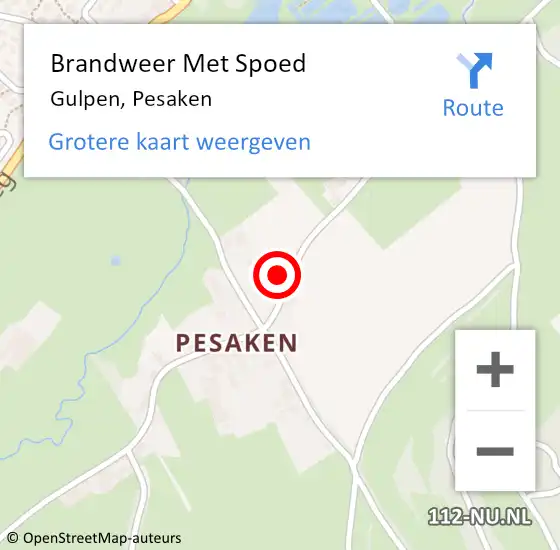 Locatie op kaart van de 112 melding: Brandweer Met Spoed Naar Gulpen, Pesaken op 17 juni 2023 19:52