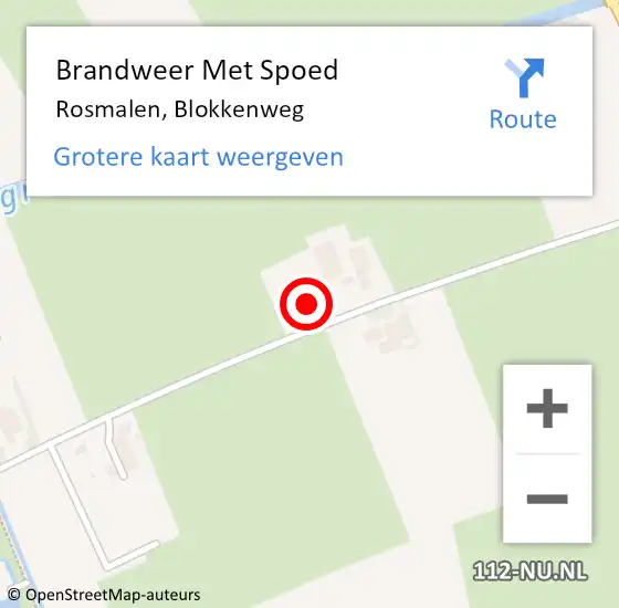 Locatie op kaart van de 112 melding: Brandweer Met Spoed Naar Rosmalen, Blokkenweg op 17 juni 2023 20:09