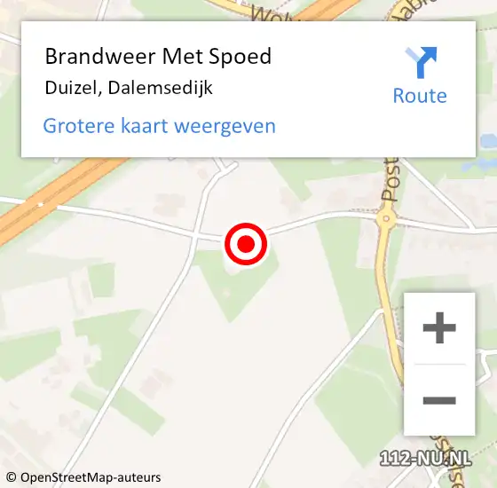 Locatie op kaart van de 112 melding: Brandweer Met Spoed Naar Duizel, Dalemsedijk op 17 juni 2023 22:11