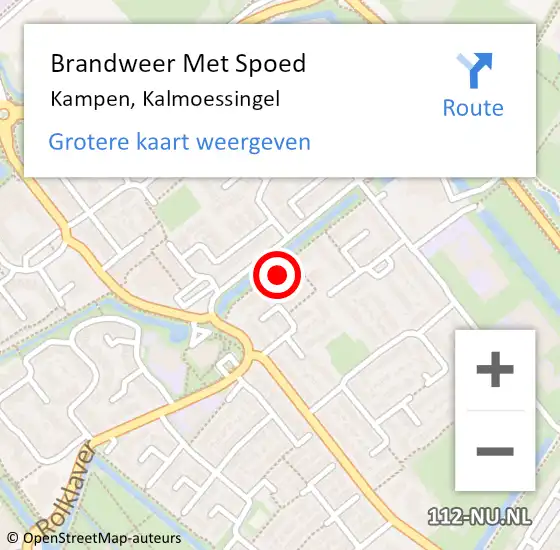 Locatie op kaart van de 112 melding: Brandweer Met Spoed Naar Kampen, Kalmoessingel op 18 juni 2023 00:17