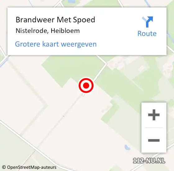 Locatie op kaart van de 112 melding: Brandweer Met Spoed Naar Nistelrode, Heibloem op 18 juni 2023 07:10