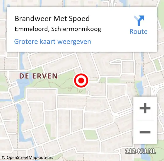 Locatie op kaart van de 112 melding: Brandweer Met Spoed Naar Emmeloord, Schiermonnikoog op 18 juni 2023 08:52