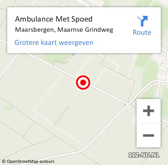 Locatie op kaart van de 112 melding: Ambulance Met Spoed Naar Maarsbergen, Maarnse Grindweg op 29 augustus 2014 12:40