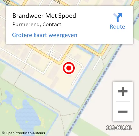 Locatie op kaart van de 112 melding: Brandweer Met Spoed Naar Purmerend, Contact op 18 juni 2023 13:10