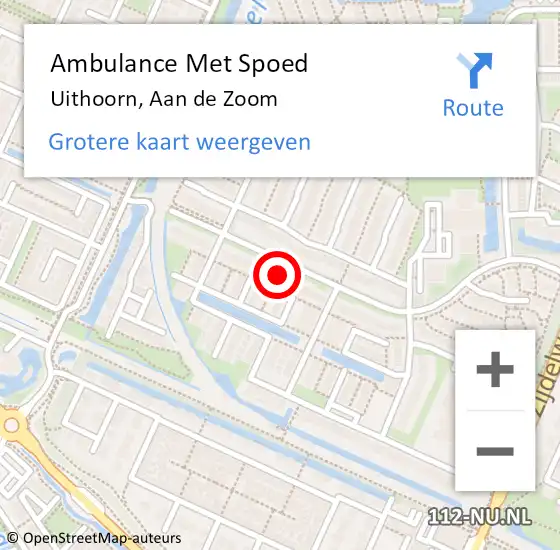 Locatie op kaart van de 112 melding: Ambulance Met Spoed Naar Uithoorn, Aan de Zoom op 18 juni 2023 13:25