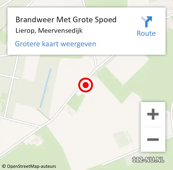 Locatie op kaart van de 112 melding: Brandweer Met Grote Spoed Naar Lierop, Meervensedijk op 18 juni 2023 14:35