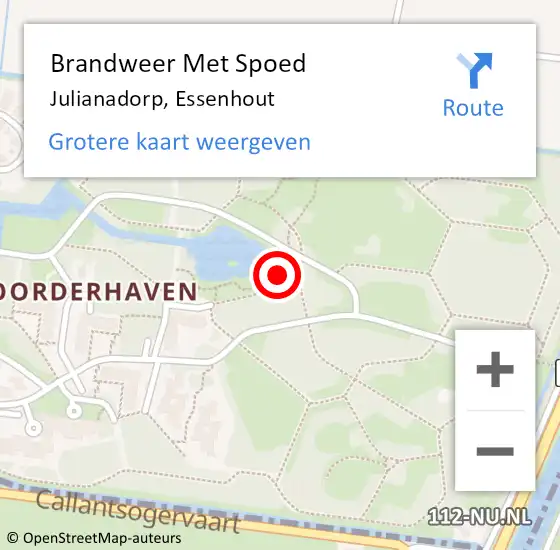 Locatie op kaart van de 112 melding: Brandweer Met Spoed Naar Julianadorp, Essenhout op 18 juni 2023 15:57