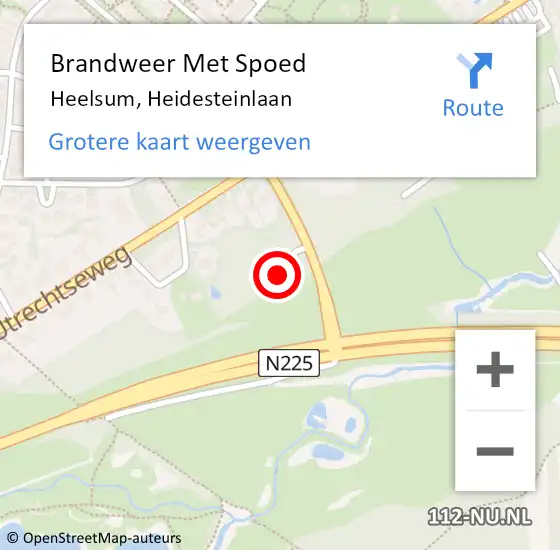 Locatie op kaart van de 112 melding: Brandweer Met Spoed Naar Heelsum, Heidesteinlaan op 18 juni 2023 18:50