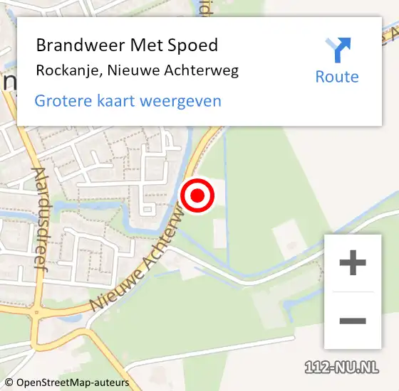 Locatie op kaart van de 112 melding: Brandweer Met Spoed Naar Rockanje, Nieuwe Achterweg op 18 juni 2023 21:09