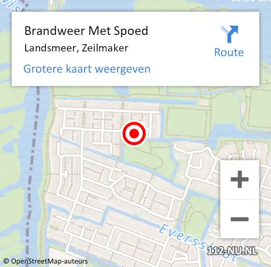 Locatie op kaart van de 112 melding: Brandweer Met Spoed Naar Landsmeer, Zeilmaker op 18 juni 2023 21:29