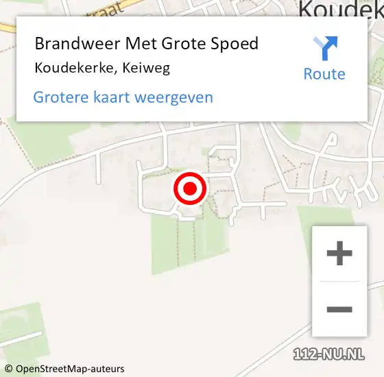 Locatie op kaart van de 112 melding: Brandweer Met Grote Spoed Naar Koudekerke, Keiweg op 19 juni 2023 08:05